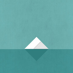 Landscape iceberg geometric vector minimal poster style retro