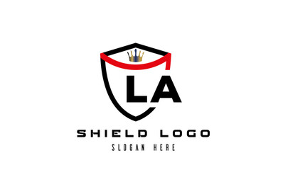 LA king shield latter logo vector