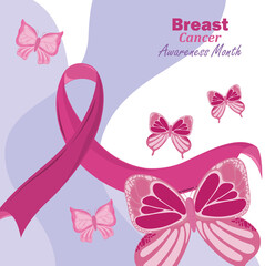 card of breast cancer awareness