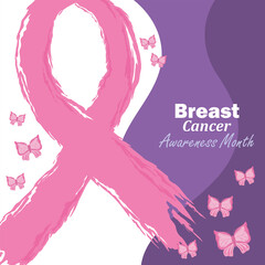 Fototapeta premium breast cancer greeting card