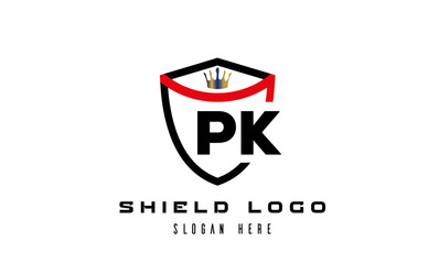 king shield PK latter logo 