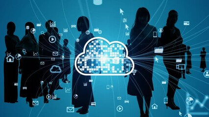 Cloud computing concept. Communication network. - Powered by Adobe