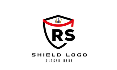 king shield RS latter logo vector