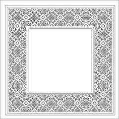 Decorative line art frames for design template. Elegant element for design in Eastern style, place for text. Black outline floral border. Lace vector illustration for invitations and greeting cards