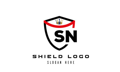king shield SN latter logo vector