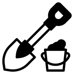 shovel glyph icon