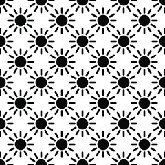 Sun pattern background. Seamless summer pattern. Abstract background. Vector illustration. Wrapping paper.
