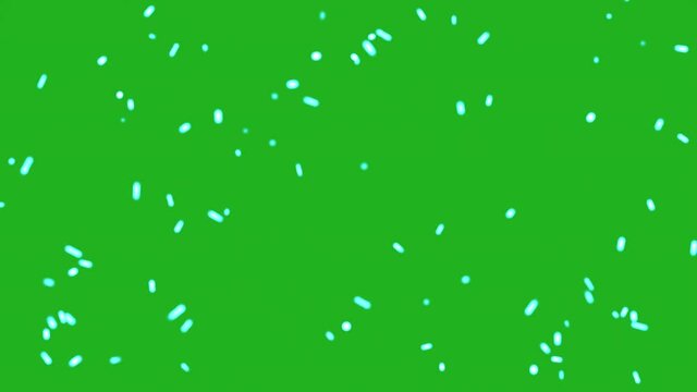 Moving bacterium green screen motion graphics