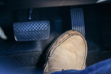 Pressing the gas pedal