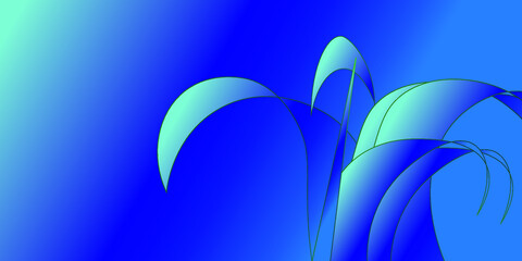 Floral blue abtstrac background
