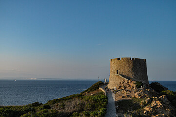 tower defence by the sea and blue sky panorama