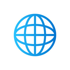Globe icon with gradient