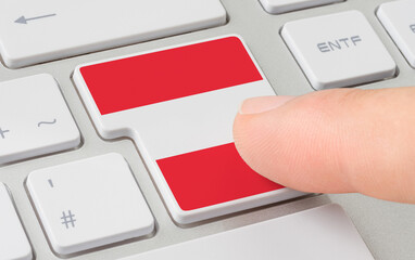 Tastatur mit Flagge - Österreich