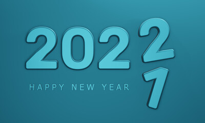 Happy new year 2022 text effect 3d numbers with abstract background 3d illustration. 2020 happy new year background