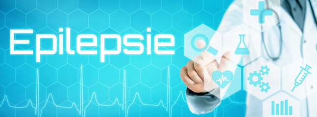 Arzt mit futuristischem Interface - Epilepsie