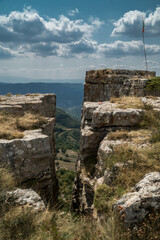Fototapeta na wymiar Beautiful mountain landscape with rock formations. Stolo - Ponor Mountain, Bulgaria