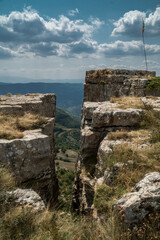 Fototapeta premium Beautiful mountain landscape with rock formations. Stolo - Ponor Mountain, Bulgaria