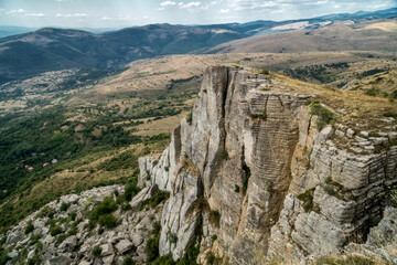 Fototapeta na wymiar Beautiful mountain landscape with rock formations. Stolo - Ponor Mountain, Bulgaria