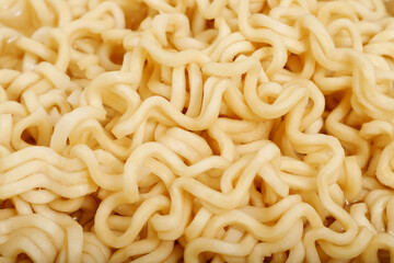 Top view texture instant noodles