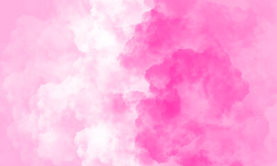 Sky with beautiful clouds. Cloud background. Pink cloud texture background. White and pink Clouds on pink background.