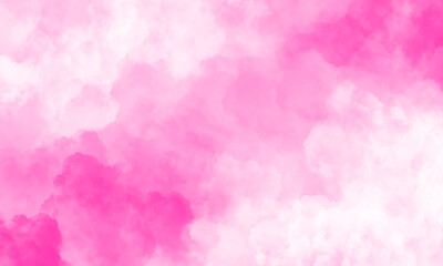 Sky with beautiful clouds. Cloud background. Pink cloud texture background. White and pink Clouds on pink background.