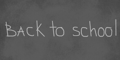 back to school on a blackboard