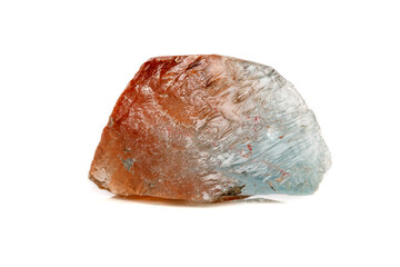 Macro mineral stone Topaz on a white background