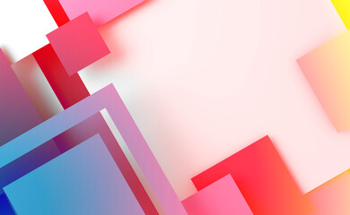 Abstract 3d background from multicolored squares. 3d rendering