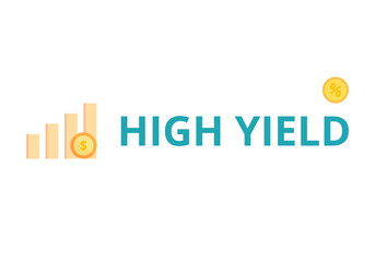 High yield investment vector. Finance and business concept.