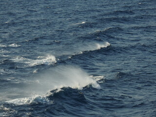 ripple generated by the engine of a passenger ship in the Aegean August 7