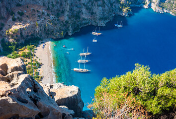 Butterfly Valley (Turkish: Kelebekler Vadisi) is a valley in Fethiye district, Mugla Province, on...