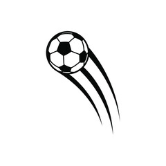 Soccer ball icon vector. football kick illustration sign. Goal symbol or logo.