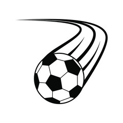 Soccer ball icon vector. football kick illustration sign. Goal symbol or logo.