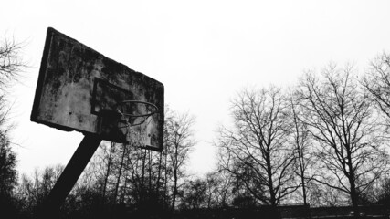 Old basketball hoop  © Denny