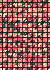 Abstract Geometric Pattern generative computational art illustration