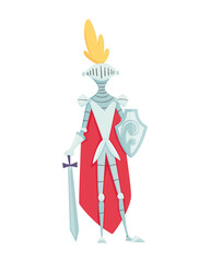Medieval kingdom character of middle ages historic period  Illustrations. Knight in armor