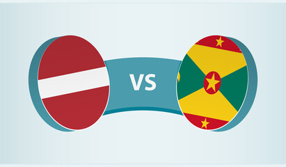 Latvia versus Grenada, team sports competition concept.