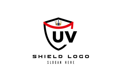 creative shield latter logo vector