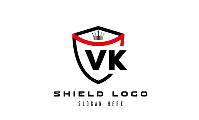 creative shield latter logo vector