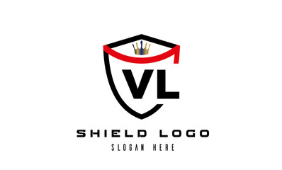 creative shield latter logo vector