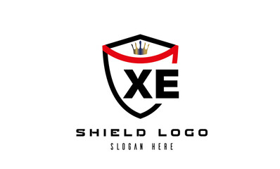 creative shield latter logo vector