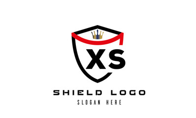 creative shield latter logo vector