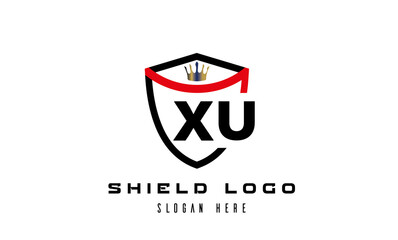 creative shield latter logo vector