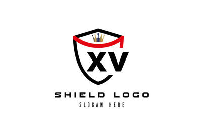 creative shield latter logo vector