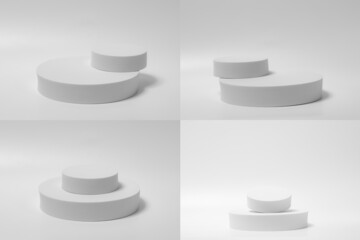 Cylinder podium for mock up presentation.