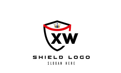 creative shield latter logo vector