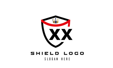creative shield latter logo vector