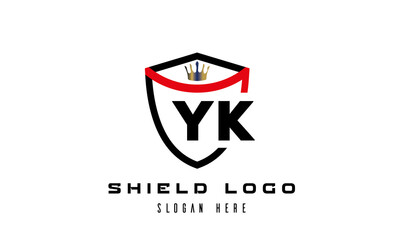creative shield latter logo vector