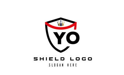 creative shield latter logo vector