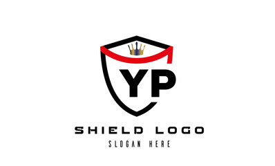 creative shield latter logo vector